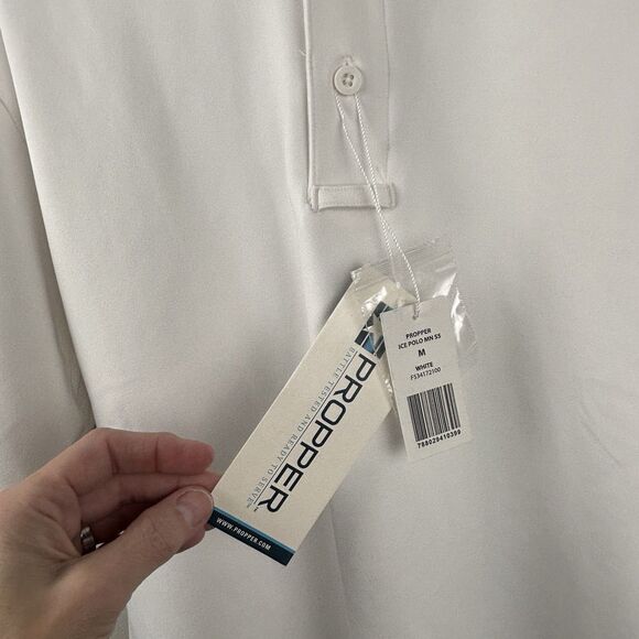 NWT Propper® I.C.E. Men Performance Polo Shirt White Medium SS Tactical Uniform - Picture 10 of 11